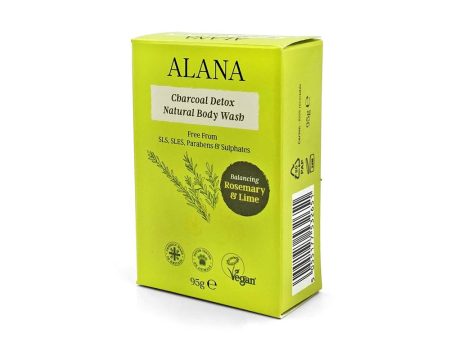 Alana Rosemary & Lime Charcoal Detox Body Wash Bar 95g Online now