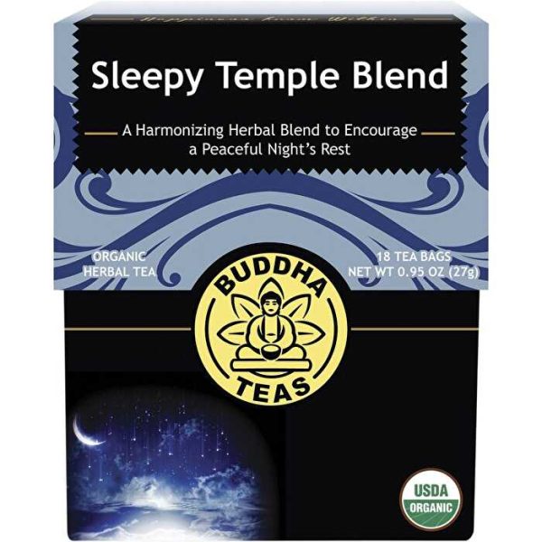 Buddha Teas Organic Herbal Tea Bags Sleepy Temple Blend 18pk Fashion