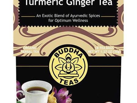 Buddha Teas Organic Herbal Tea Bags Turmeric Ginger Tea 18pk Cheap