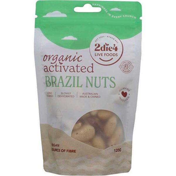 2die4 Live Foods Organic Activated Brazil Nuts 120g For Sale