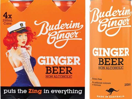 Buderim Ginger Ginger Beer Non Alcoholic 4x250ml Online Hot Sale