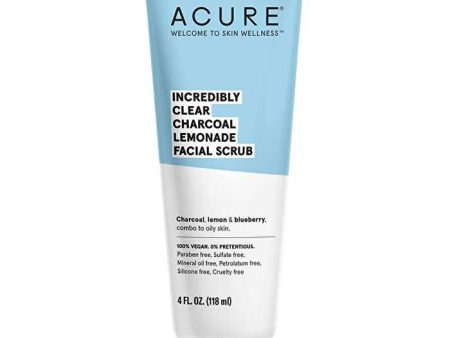 Acure Incredibly Clear Charcoal Facial Scrub 118ml Online Sale