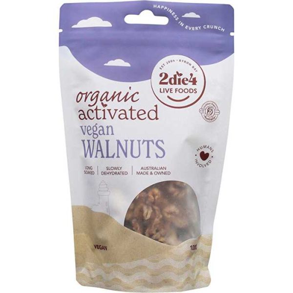 2die4 Live Foods Organic Activated Walnuts Vegan 100g Cheap