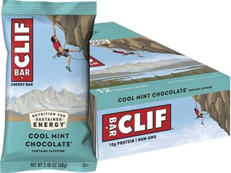 Clif Energy Bar Cool Mint Choc 49mg Caffeine 12x68g Cheap