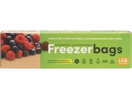 Biotuff Compostable Freezer Bags Large Bags 20pk 6L For Cheap