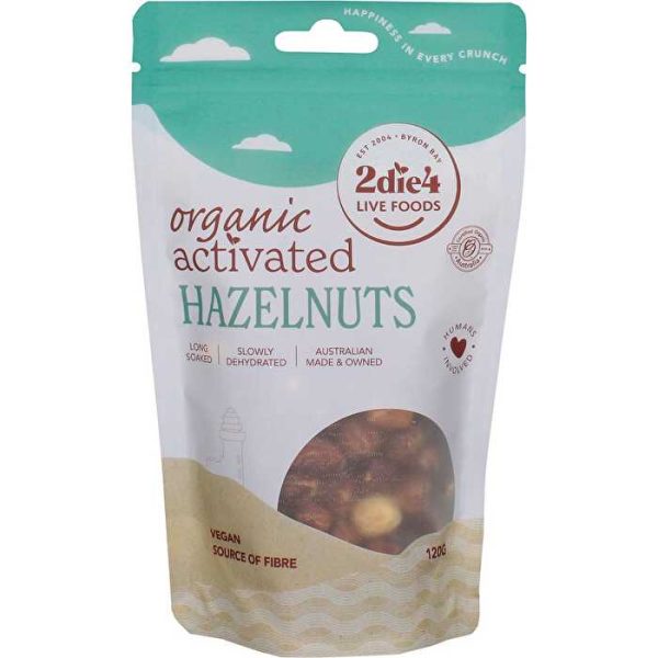 2die4 Live Foods Organic Activated Hazelnuts 120g Supply