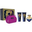 Versace Dylan Blue 4pc Womengift Set - 100mledp & Shower Gel & Bodylotion+ Clutch Bag 10ml For Discount