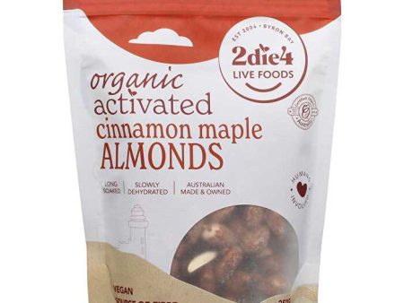 2die4 Live Foods Organic Activated Almonds Cinnamon Maple 250g For Cheap