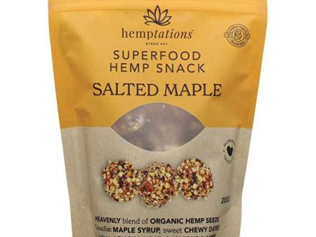 2die4 Live Foods Hemptations Superfood Hemp Snack Salted Maple 200g Cheap