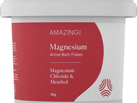 Amazing Oils Magnesium Active Bath Flakes Mag Chloride & Menthol 2kg Sale