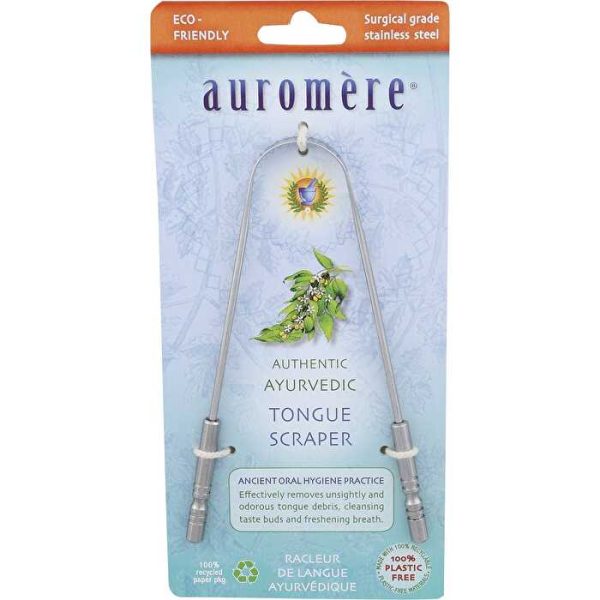 Auromere Tongue Scraper Ayurvedic Surgical Grade Stainless Steel x6 For Cheap