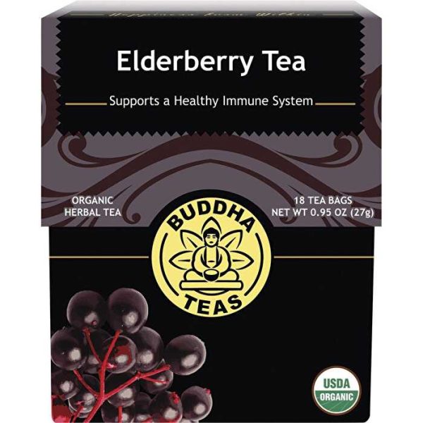 Buddha Teas Organic Herbal Tea Bags Elderberry Tea 18pk Cheap