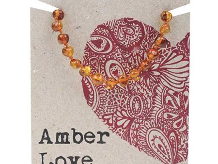 Amber Love Children s Bracelet Anklet 100% Baltic Amber Cognac 14cm Online Hot Sale