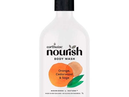 Earthwise Nourish Body Wash Orange, Cedarwood & Sage 1000ml For Sale