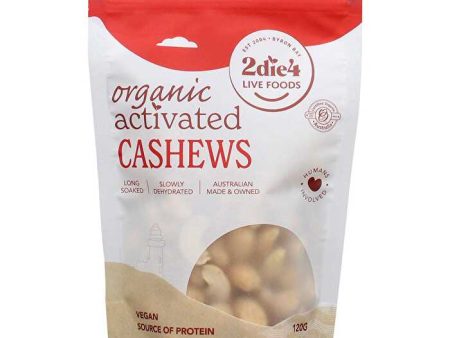 2die4 Live Foods Organic Activated Cashews 120g Hot on Sale