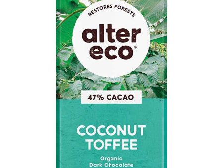 Alter Eco Chocolate Organic Dark Coconut Toffee 12x80g For Cheap