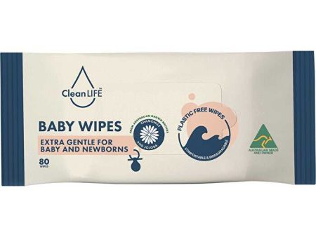 Cleanlife Plastic Free Wipes Extra Gentle for Baby and Newborns 80pk Cheap