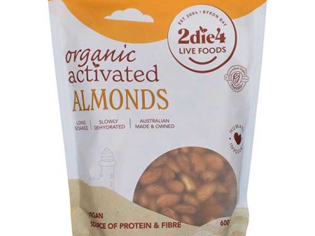 2die4 Live Foods Organic Activated Almonds 600g Hot on Sale