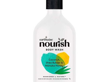 Earthwise Nourish Body Wash Coconut, Shea Butter & Manuka Honey 1000ml Fashion