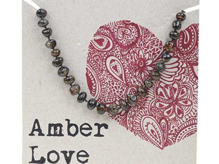 Amber Love Adult s Necklace 100% Baltic Amber Olive 46cm Online now