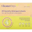 Cleaner Days Laundry Detergent Sheets Lemon + Eucalyptus 60pcs Supply