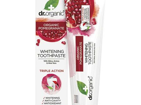 Dr Organic Toothpaste Whitening Organic Pomegranate 100ml Fashion