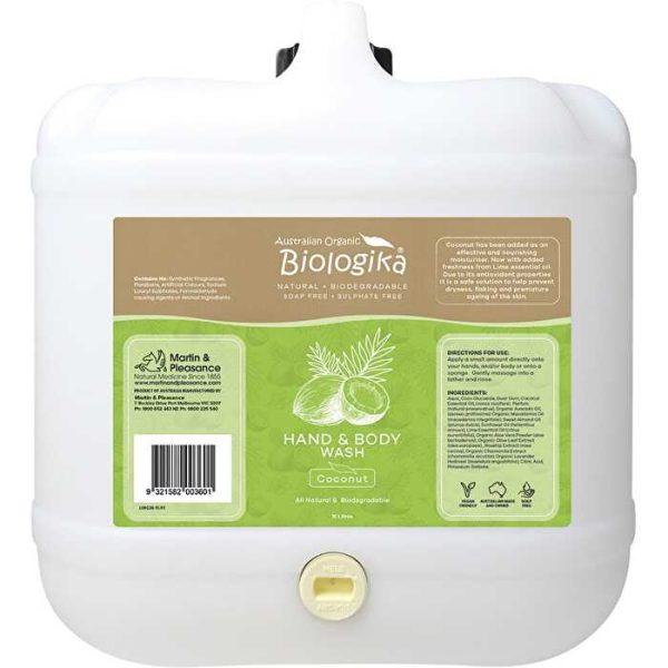 Biologika Hand & Body Wash (Bulk) Everyday Coconut 15000ml For Sale