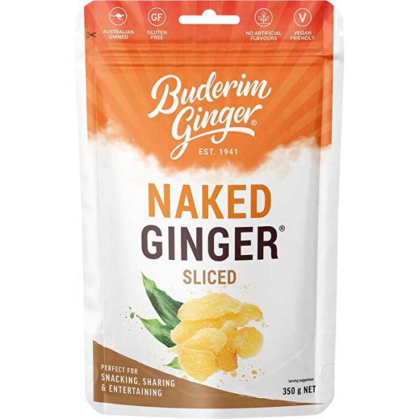 Buderim Ginger Naked Ginger Sliced 350g Online now