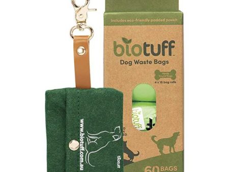 Biotuff Dog Waste Bags & Dispenser 4 x 15 Bag Rolls 60pk Discount