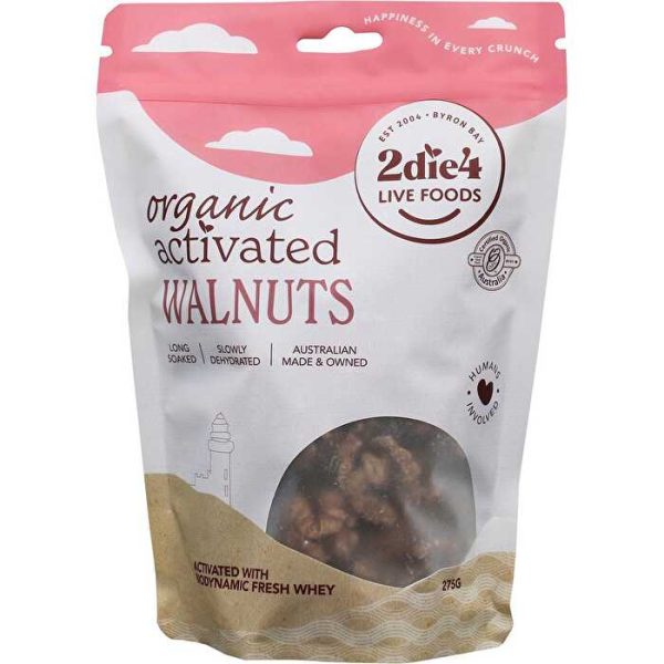 2die4 Live Foods Organic Activated Walnuts Activated with Fresh Whey 275g Online Hot Sale