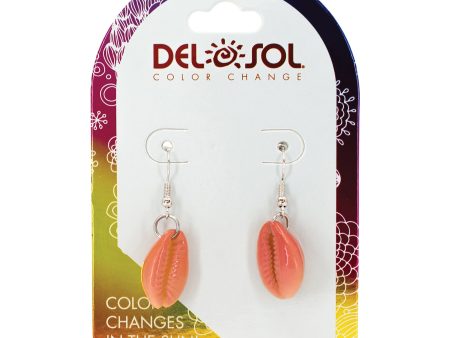 DelSol Color-Changing Earrings - Pink Cowrie by DelSol for Women - 1 Pc Earrings Hot on Sale