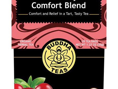 Buddha Teas Organic Herbal Tea Bags Cranberry Comfort Blend 18pk Fashion