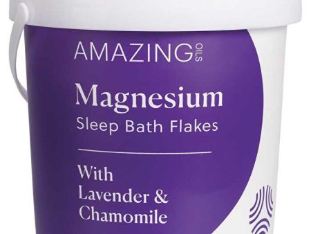 Amazing Oils Magnesium Sleep Bath Flakes with Lavender & Chamomile 2kg Fashion