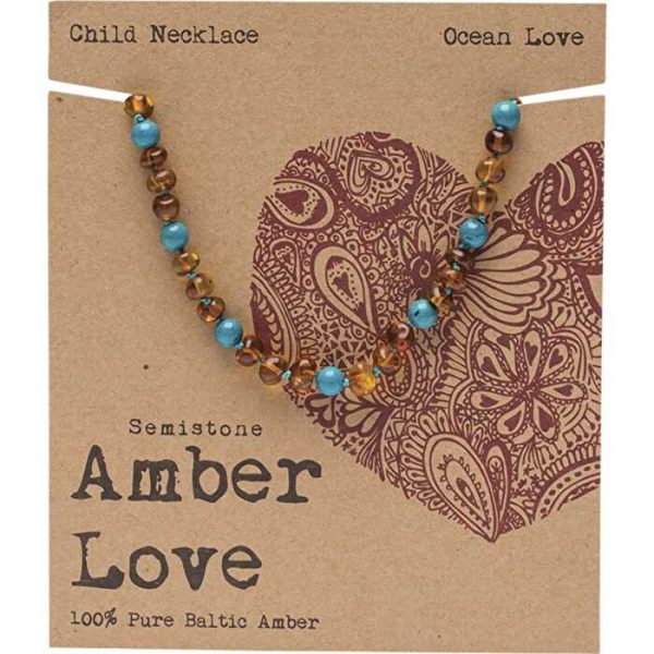 Amber Love Children s Necklace 100% Baltic Amber Ocean 33cm Fashion