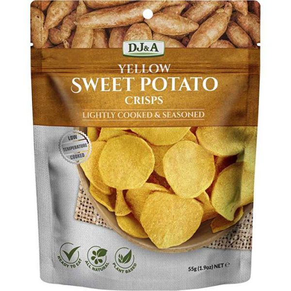 Dj&a Yellow Sweet Potato Crisps 10x55g For Sale