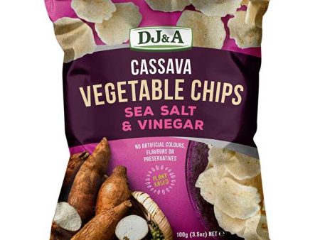 Dj&a Cassava Vegetable Chips Sea Salt & Vinegar 5x100g Cheap