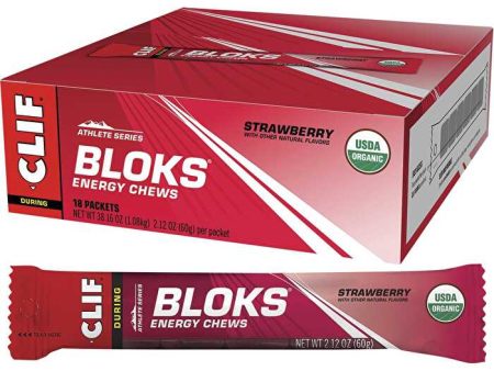 Clif Bloks Energy Chews Strawberry 18x60g Fashion