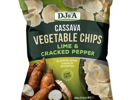 Dj&a Cassava Vegetable Chips Lime & Cracked Pepper 5x100g Fashion