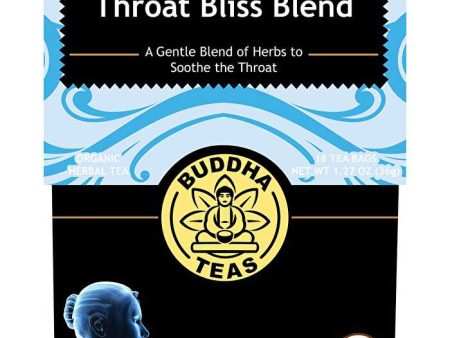 Buddha Teas Organic Herbal Tea Bags Throat Bliss Blend 18pk on Sale