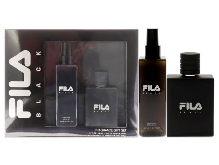 Fila Fila Black by Fila for Men - 2 Pc Gift Set 3.4oz EDT Spray, 8.4oz Body Spray Online Hot Sale