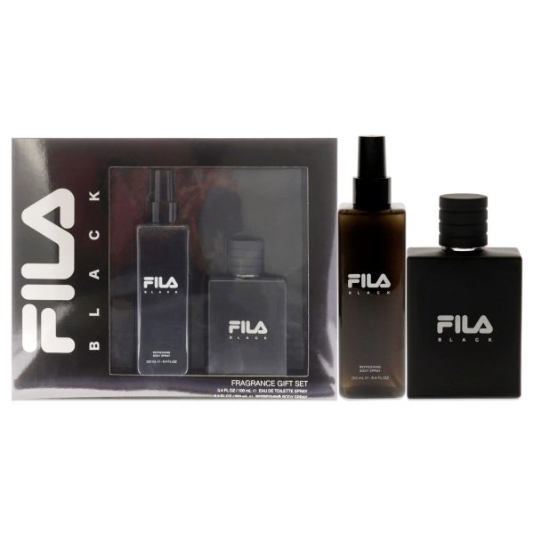 Fila Fila Black by Fila for Men - 2 Pc Gift Set 3.4oz EDT Spray, 8.4oz Body Spray Online Hot Sale