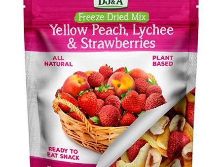 Dj&a Freeze Dried Yellow Peach, Lychee & Strawberries 10x35g Online