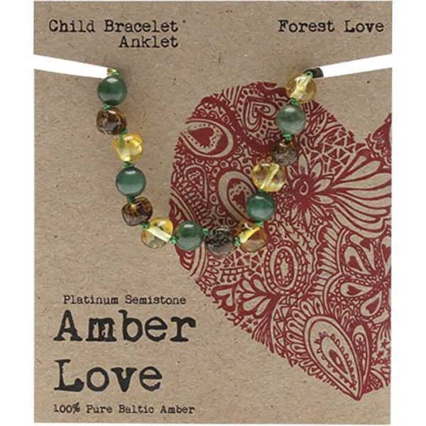 Amber Love Children s Bracelet Anklet 100% Baltic Amber Forest 14cm Online Hot Sale