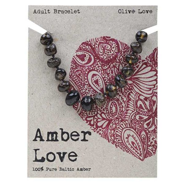 Amber Love Adult s Bracelet 100% Baltic Amber Olive 20cm Online now