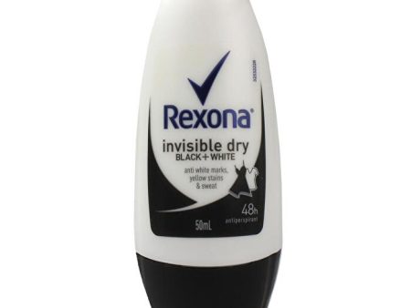 Rexona 50ml Deodorant Roll On Invisible Dry Black & White 6 pieces Online Sale