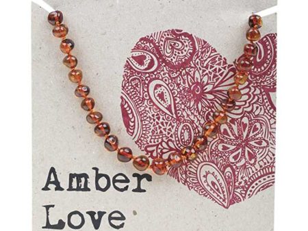 Amber Love Adult s Necklace 100% Baltic Amber Cognac 46cm Sale