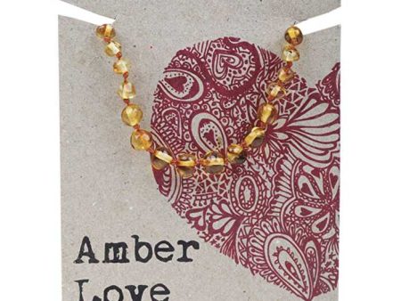 Amber Love Children s Bracelet Anklet 100% Baltic Amber Honey 14cm Online Sale