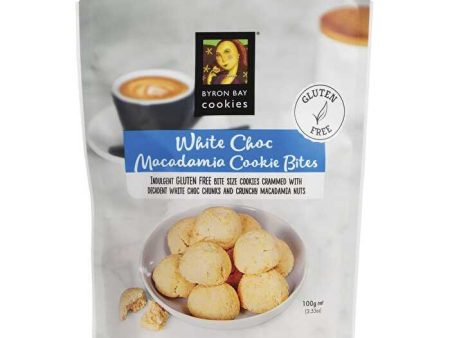 Byron Bay Cookies Gluten Free Cookie Bites White Choc Macadamia 6x100g For Sale