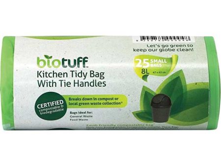 Biotuff Kitchen Tidy Bag Small Bags 25pk 8L For Sale