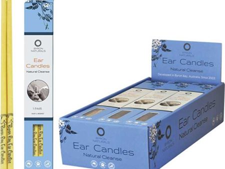 BYRON NATURALS Ear Candles Organic Beeswax & Muslin Cotton 12x2pk For Cheap